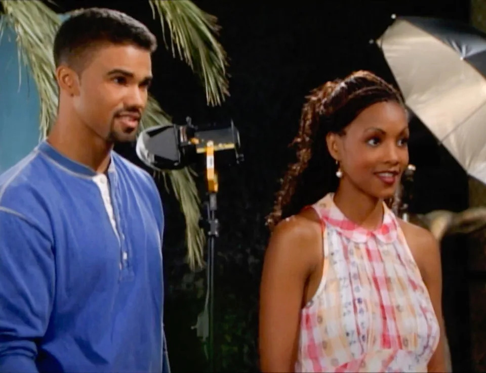 Shemar Moore and Vivica A. Fox on 'The Young and the Restless' in 1995 CBS