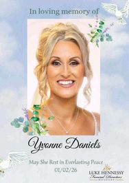 Death Notice of Yvonne DANIELS (Knockboy, Waterford)