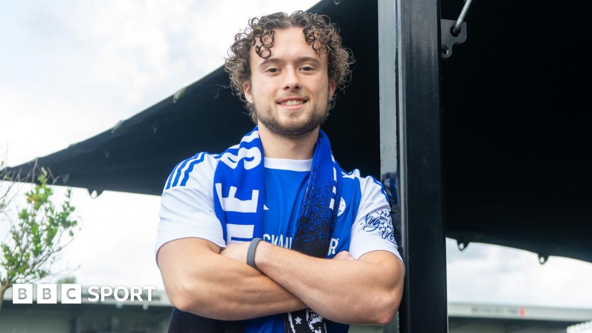 Luke Matheson celebrates scoring at Old Trafford
