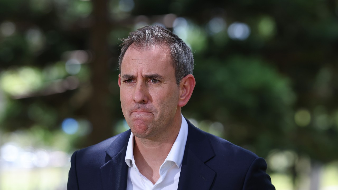 Mr Chalmers was attacked after fresh data showed real wages have declined. Pictures: NewsWire/ Adam Head