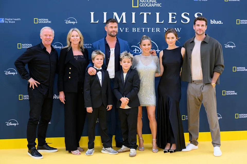 Craig Hemsworth and his family in July 2025 Karwai Tang/WireImage