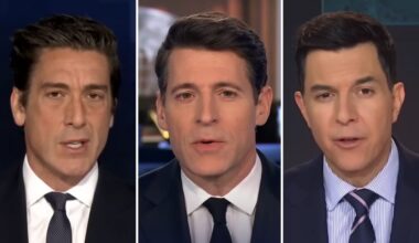 David Muir, Tony Dokoupil, and Tom Llamas