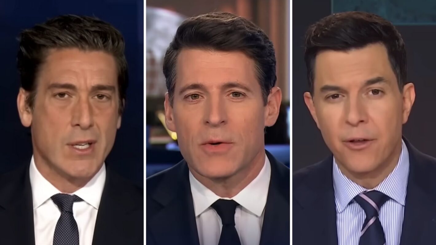 David Muir, Tony Dokoupil, and Tom Llamas