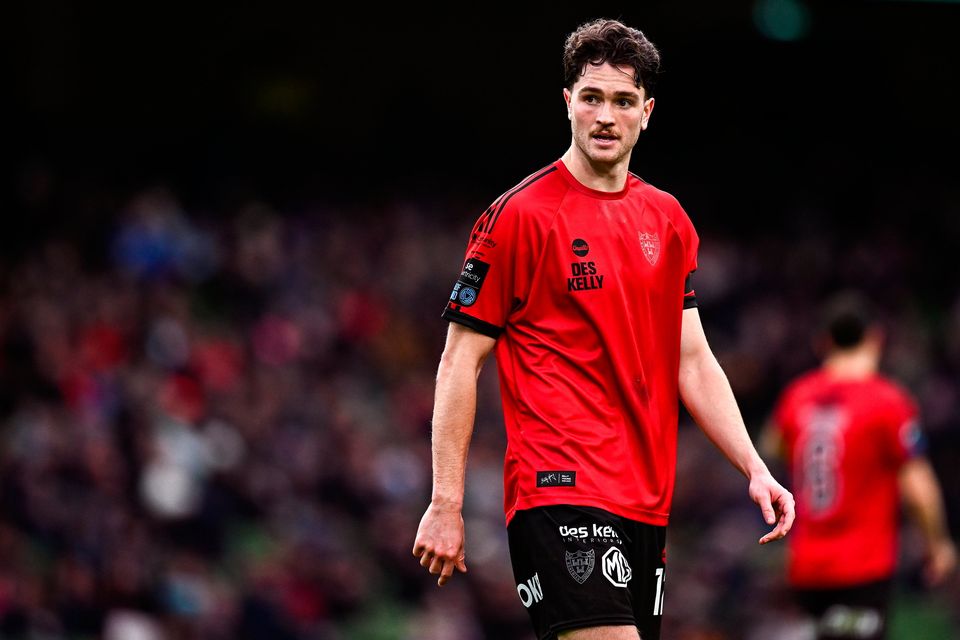Patrick Hickey was making his competitive debut for Bohemians at the Aviva Stadium - it was the largest crowd the Chicago native has ever played in front of. Photo: Seb Daly/Sportsfile