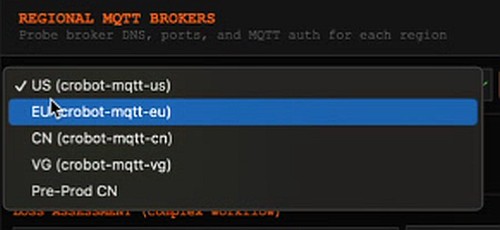 DJI has MQTT servers associated with the US, EU, and China. I’m not sure what VG stands for.