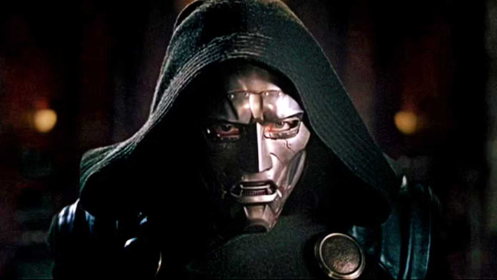 Doctor Doom in a close-up shot from Fantastic Four