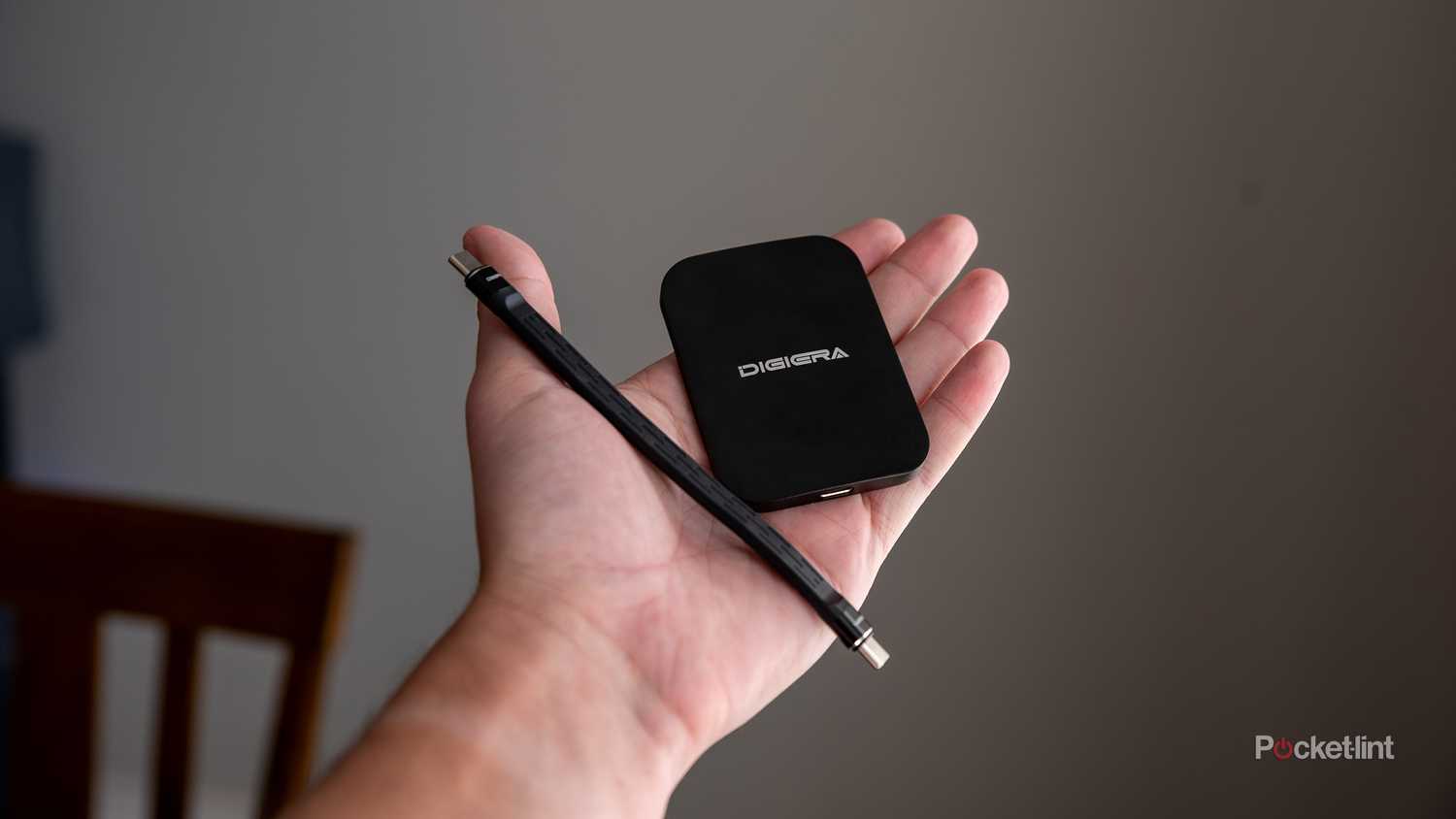 A still photo of the Digiera Endura with the compatible USB-C cable. 