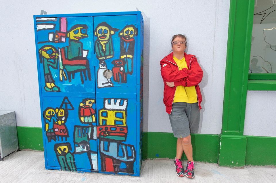 Yvonne Condon, Street Painting on electrical box Princes Street.
Credit: Michael Mac Sweeney/Provision