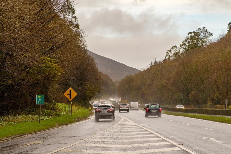 The N11 at Glen of the Downs. 