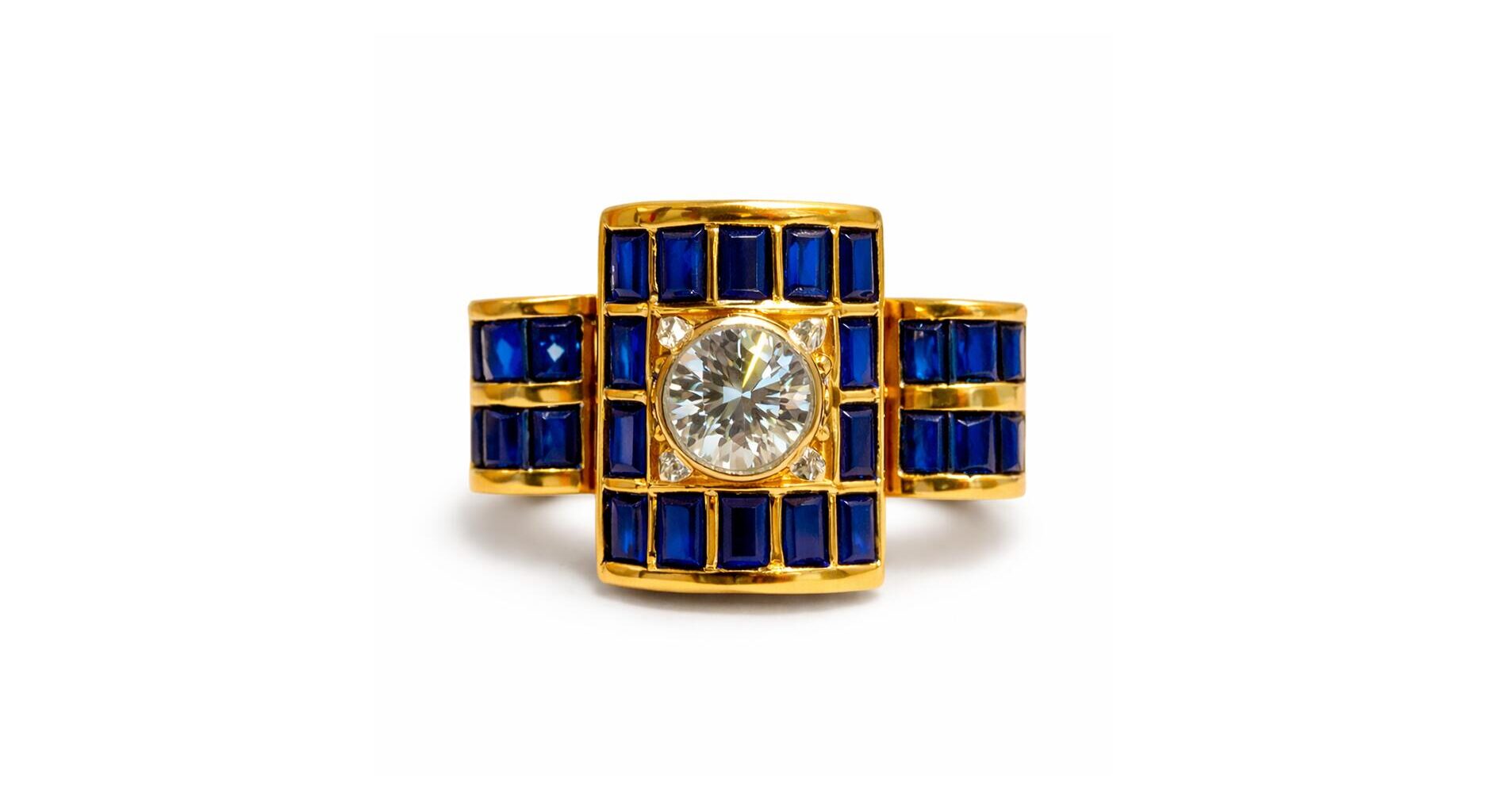 Halle Berry’s vintage diamond and sapphire engagement ring