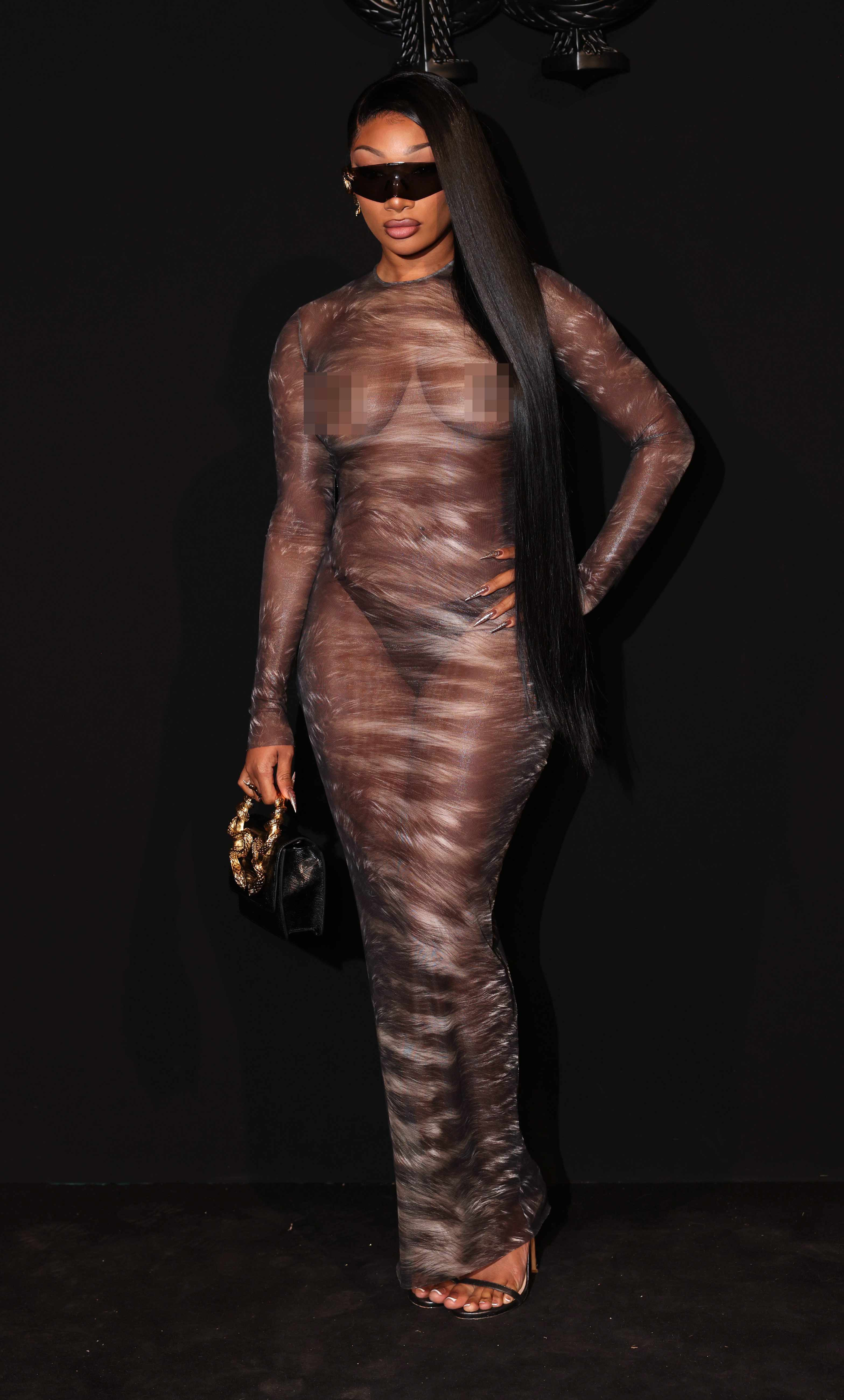 Megan Thee Stallion at the Roberto Cavalli show