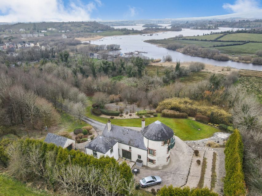 An aerial view of the house and grounds at Keshcarrigan, Co Leitrim