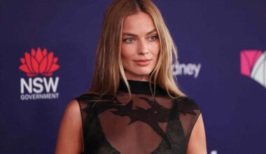 Margot Robbie Wears Nothing but a Thin Layer of Sheer Black Fabric Over Her Bra in a Gothic Ghost Moment