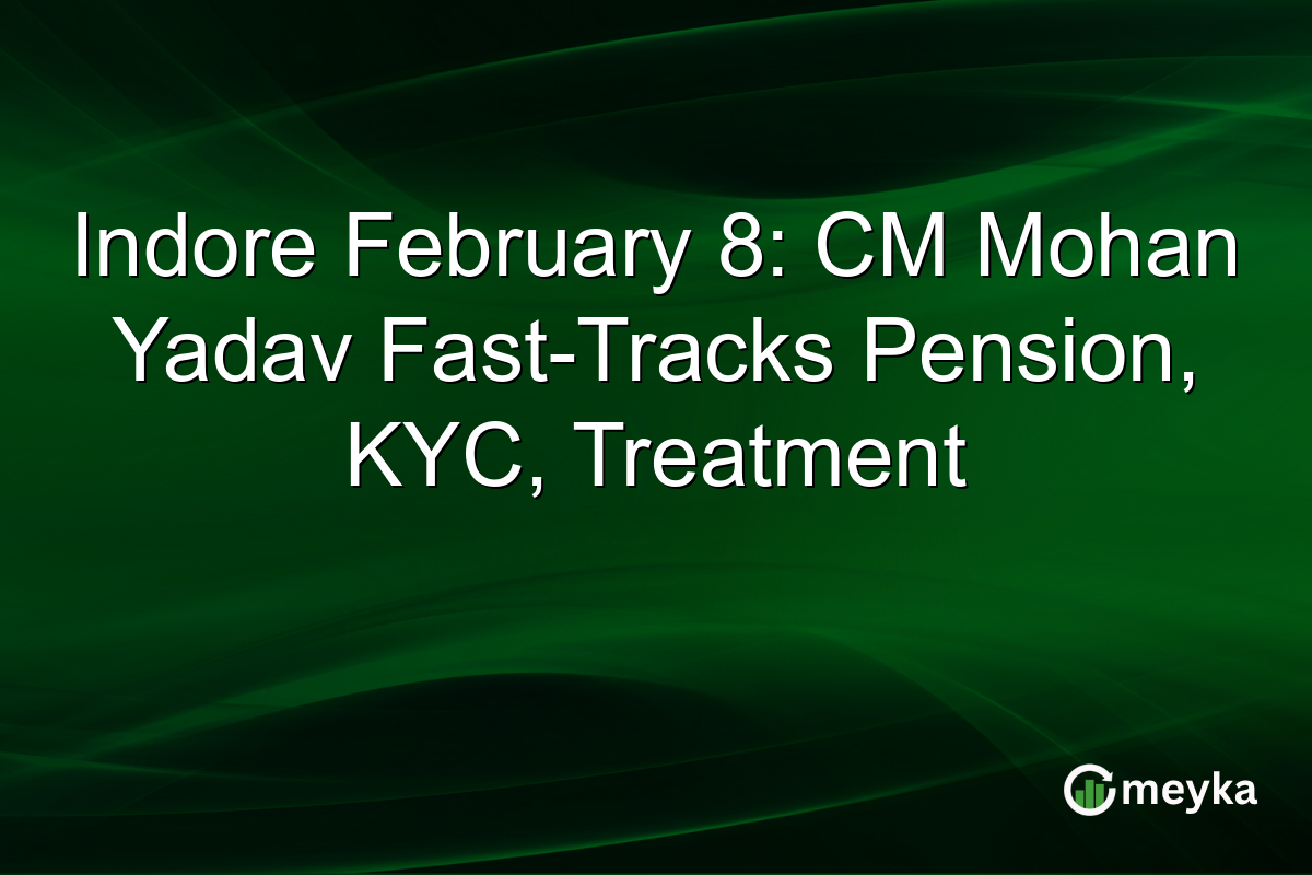 Indore February 8: CM Mohan Yadav Fast-Tracks Pension, KYC, Treatment