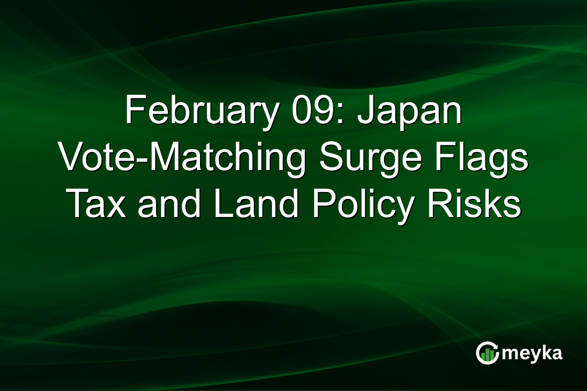 February 09: Japan Vote-Matching Surge Flags Tax and Land Policy Risks