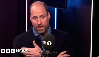 Prince William shares personal message on mental health and male suicide - BBC