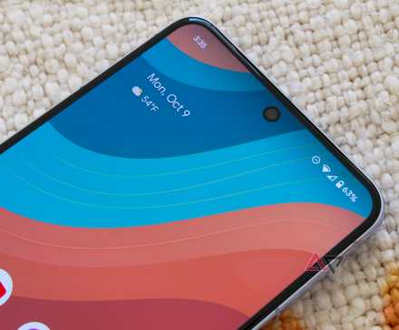 The upper half of the Pixel 8 Pro's display, with a clean At-A-Glance widget and notification bar