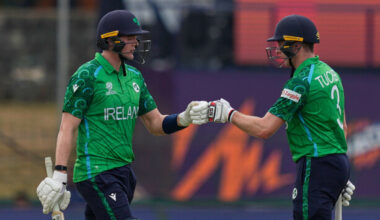 Tucker stars as Ireland crush Oman by 96 runs to earn first T20 World Cup win