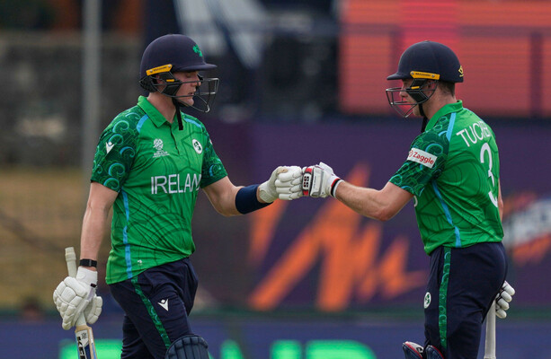 Tucker stars as Ireland crush Oman by 96 runs to earn first T20 World Cup win