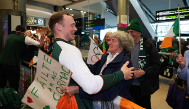 Irish athletes welcomed home from Winter Olympics
