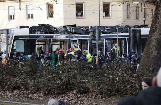 One person dead and around 20 injured in Milan after tram derails and smashes into building - The Journal
