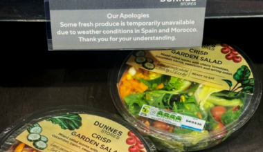 Fresh produce shortages after torrential rain in Spain and Morocco could soon push up prices