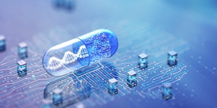 AI Medical Technology Concepts. AI Medicine Research. Copy Space