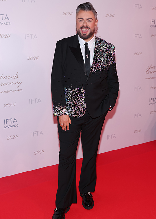 James Patrice at the IFTA Awards 2026 at the Dublin Royal Convention Centre. Pic: Brian McEvoy
