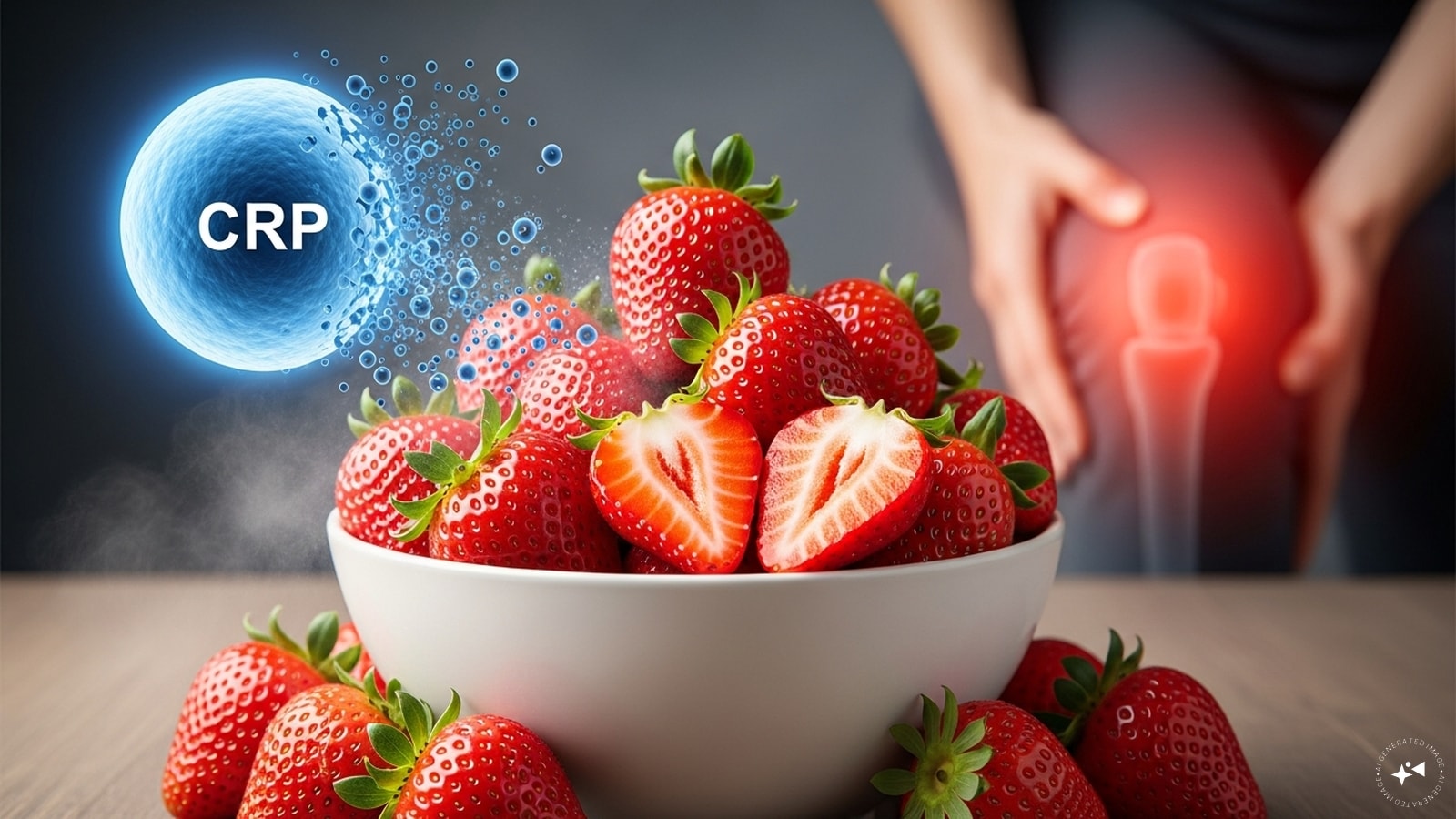 Anti-Inflammatory: Strawberries contain a variety of antioxidants that help reduce C-reactive protein (CRP) in the blood, which is a clinical signal of inflammation. This makes them a great dietary addition for those dealing with joint pain or arthritis. Anti-Inflammatory: Strawberries contain a variety of antioxidants that help reduce C-reactive protein (CRP) in the blood, which is a clinical signal of inflammation. This makes them a great dietary addition for those dealing with joint pain or arthritis.