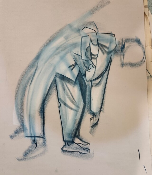 Gesture drawing on paper, Marceline Tanguay, 2026.