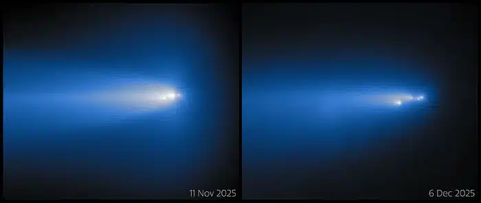 Gemini North Catches Crumbling Comet C/2025 K1 (atlas) (comparis