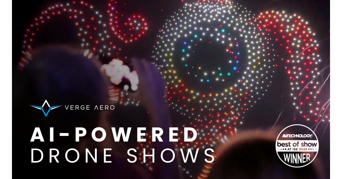 AI-Powered Drone Show Technology by Verge Aero Wins ISE 2026 Best of Show Award