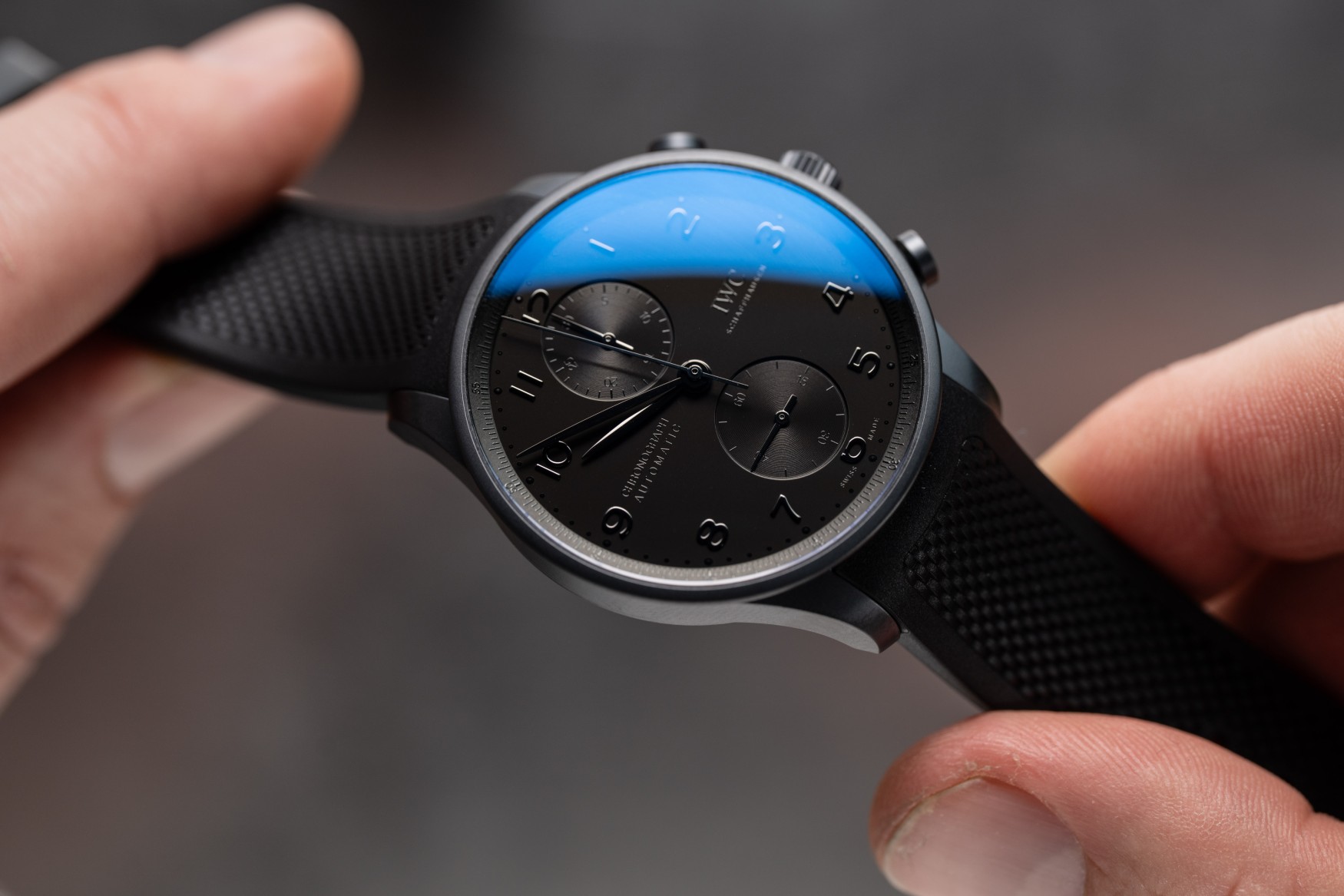 iwc portugieser chronograph ceratanium strap