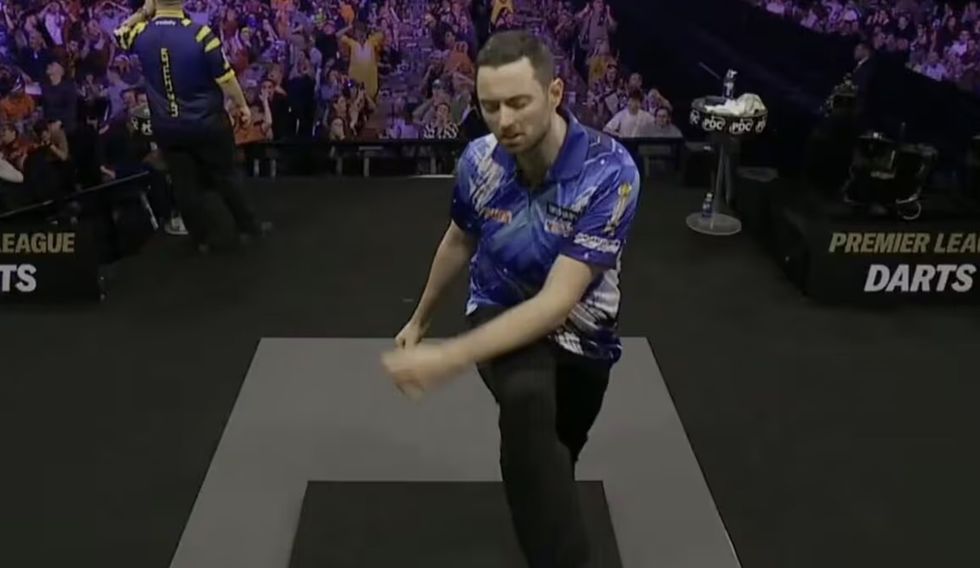 Luke Humphries stomped in anger during a torrid defeat to Luke Littler