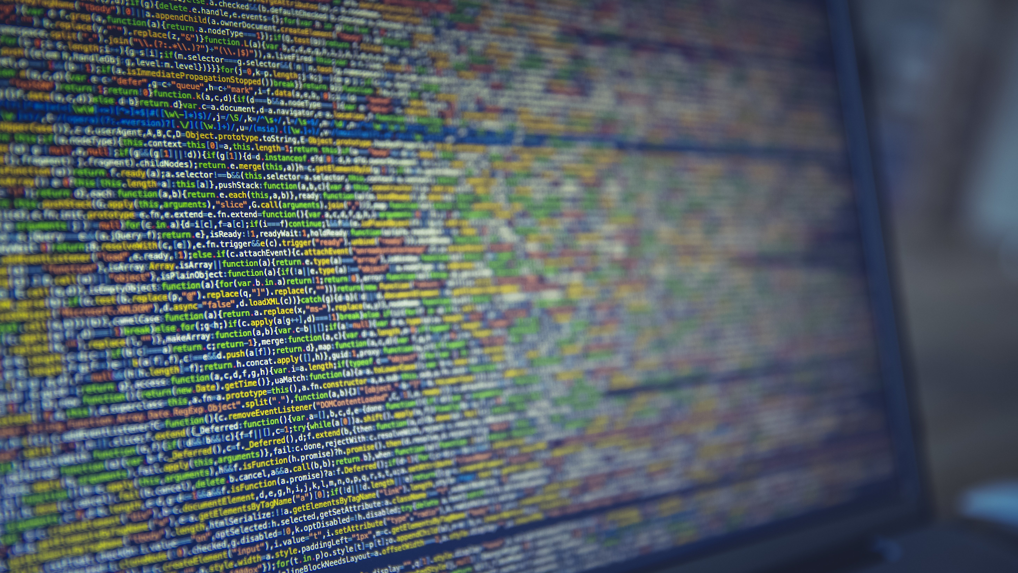 Screen full of computer code