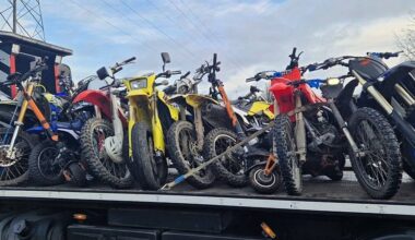 Man (20s) arrested after scrambler motorbikes, drugs, and weapons seized in Dublin