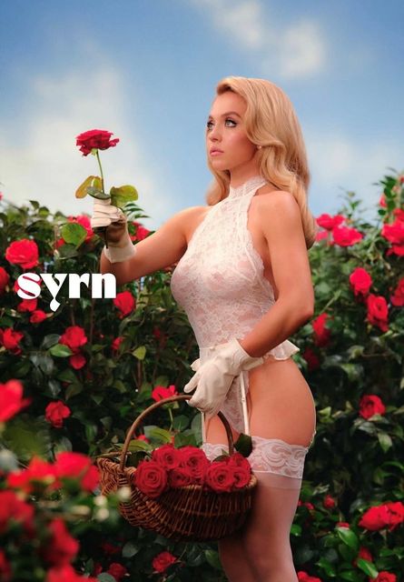Sydney Sweeney modelling for her lingerie brand Syrn
