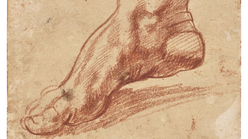 Michelangelo: Tiny sketch of a foot sells for more than $27 million