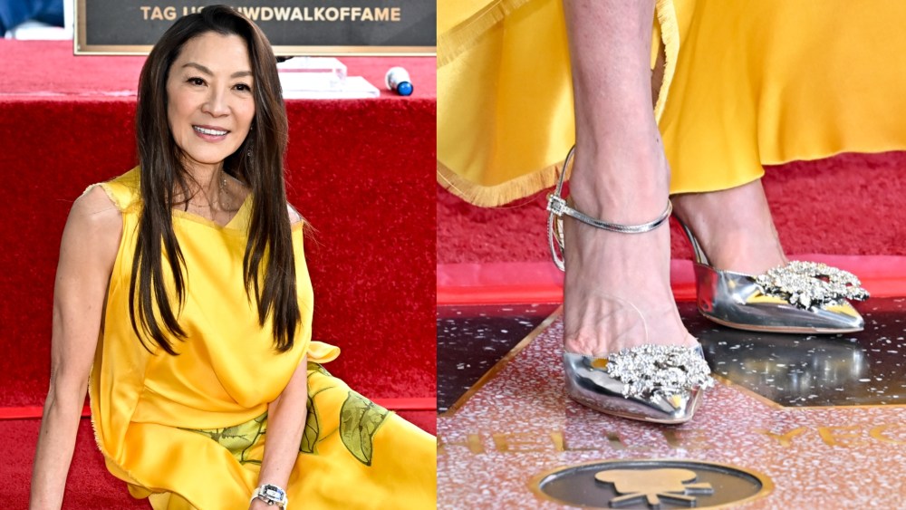 Michelle Yeoh at the ceremony honoring Michelle Yeoh with a Star on The Hollywood Walk Of Fame on Wednesday in Los Angeles, California.