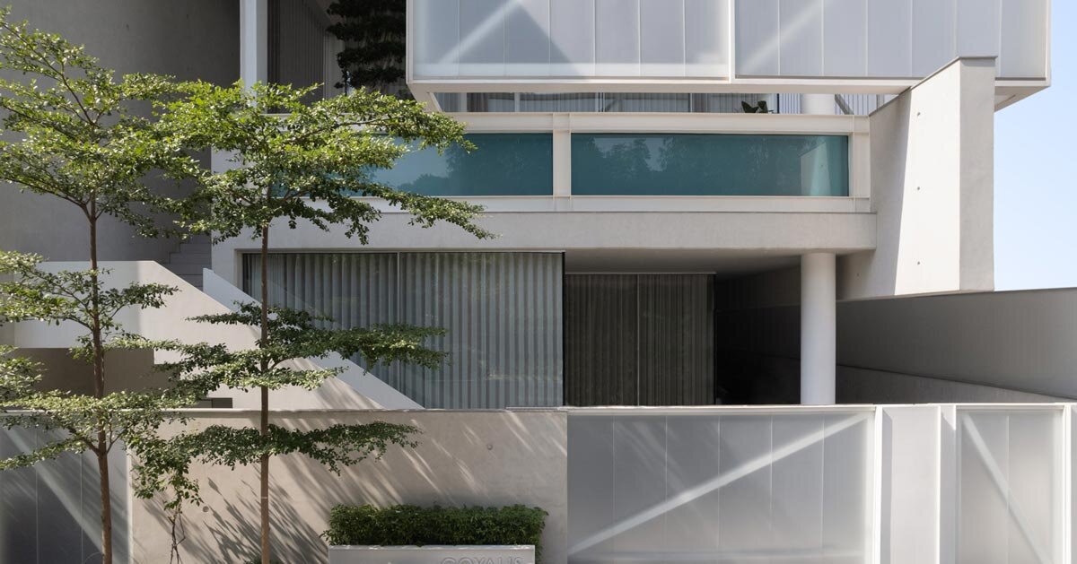 restrained volumes and voids compose residence_bb 214 in india