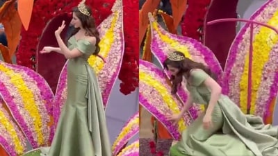 The incident occurred on Sunday, February 15, at the Fruit and Flower Festival in Ambato, Ecuador. (X/@engr2468)