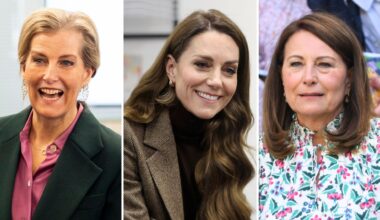 A composite of three pictures of Duchess Sophie, Kate Middleton and Carole Middleton, each at separate occasions