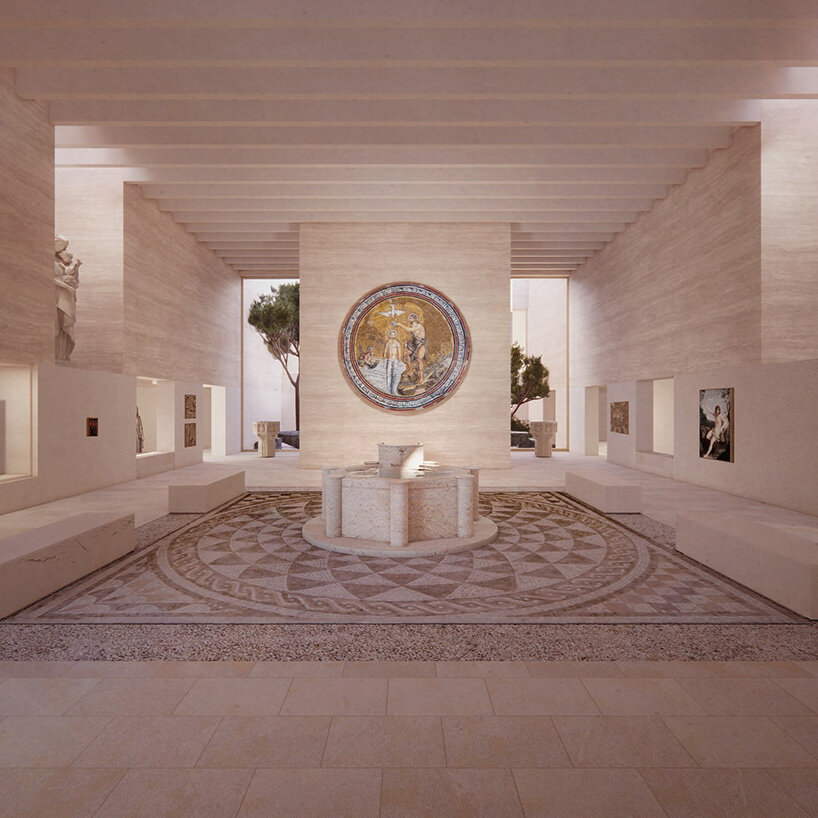 níall mclaughlin to realize low-carbon rammed earth museum at jordan's baptism landscape