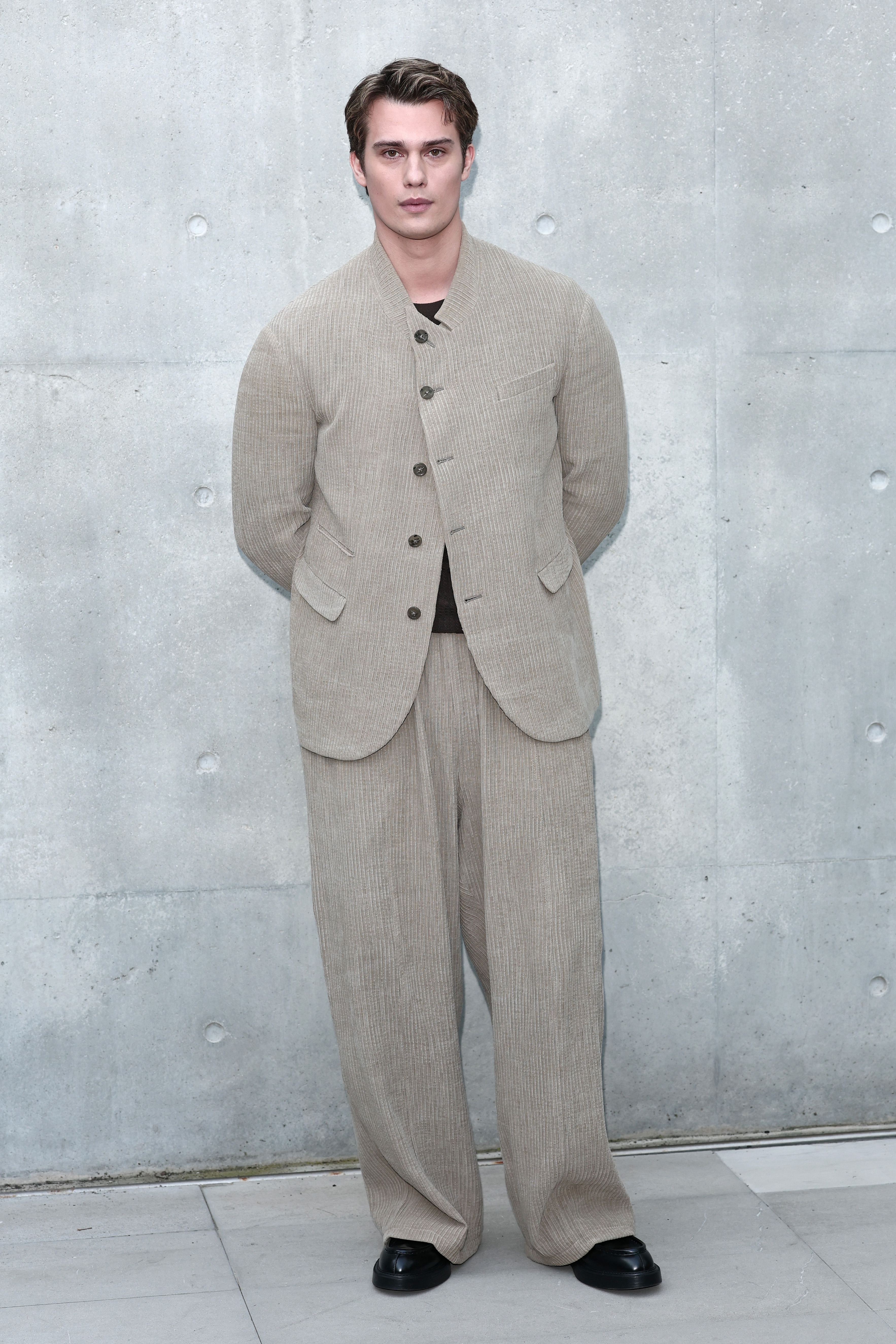 Nicholas Galitzine at the Emporio Armani show