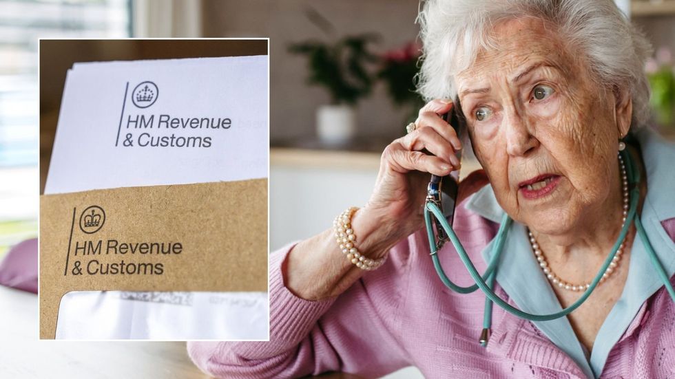 Older woman and HMRC letter