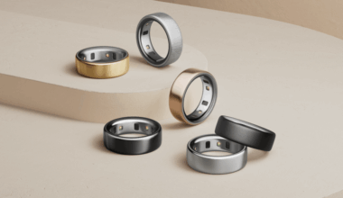 array of Oura rings