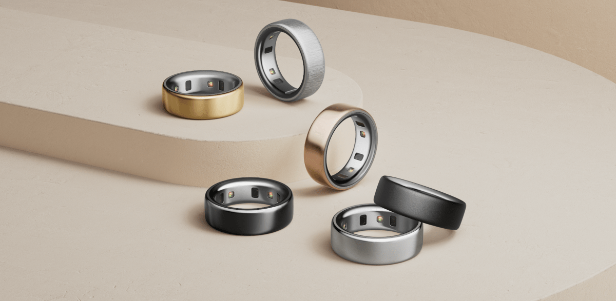 array of Oura rings