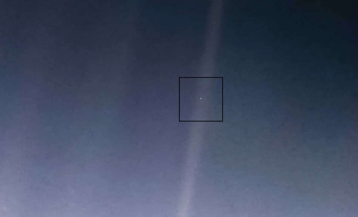 Pale Blue Dot The Most Distant Image We Have Of Earth, Taken By Nasa's Voyager 1 Spacecraft