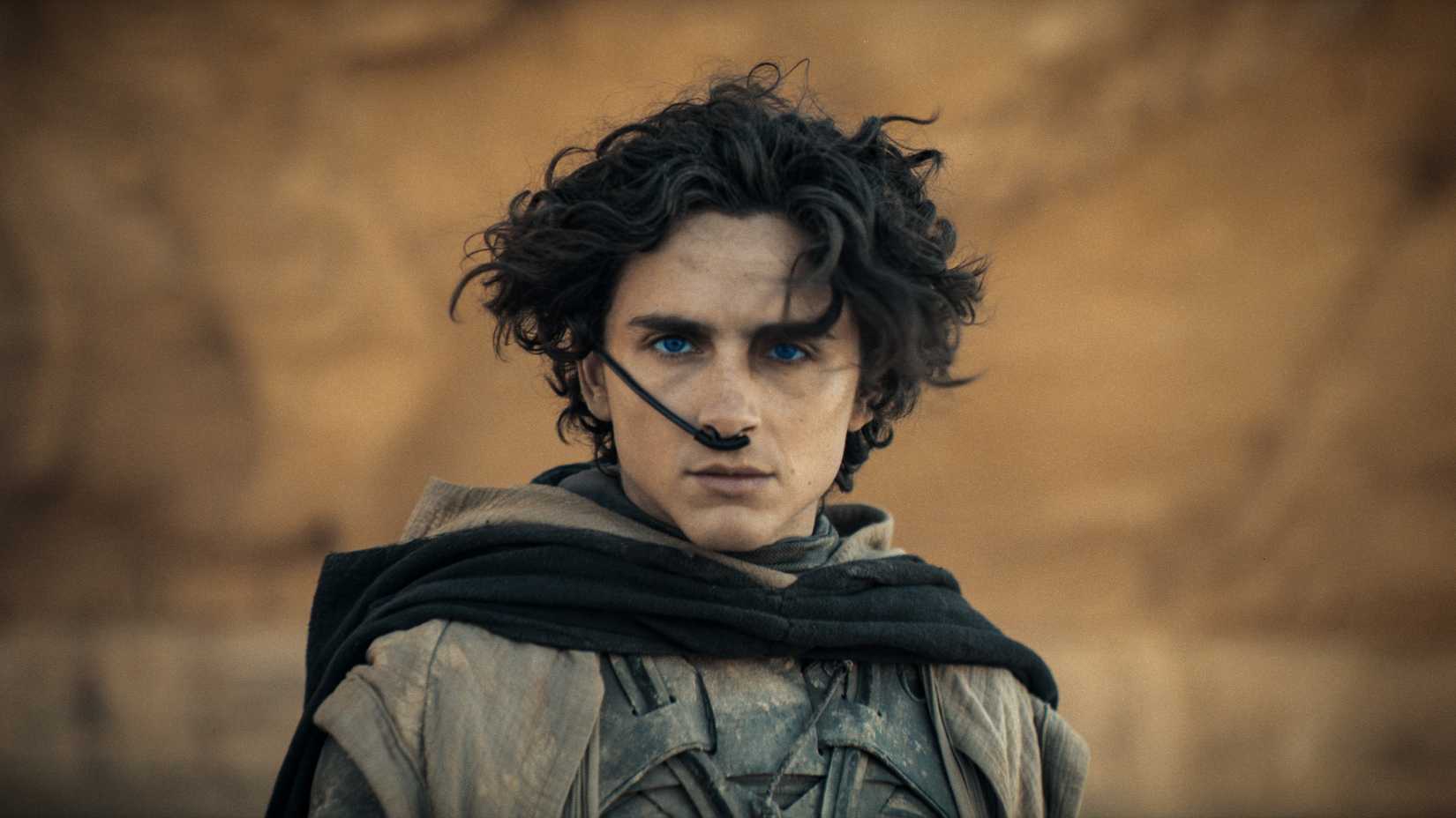 Timothée Chalamet as Paul Atreides in Dune 2 looking off-screen