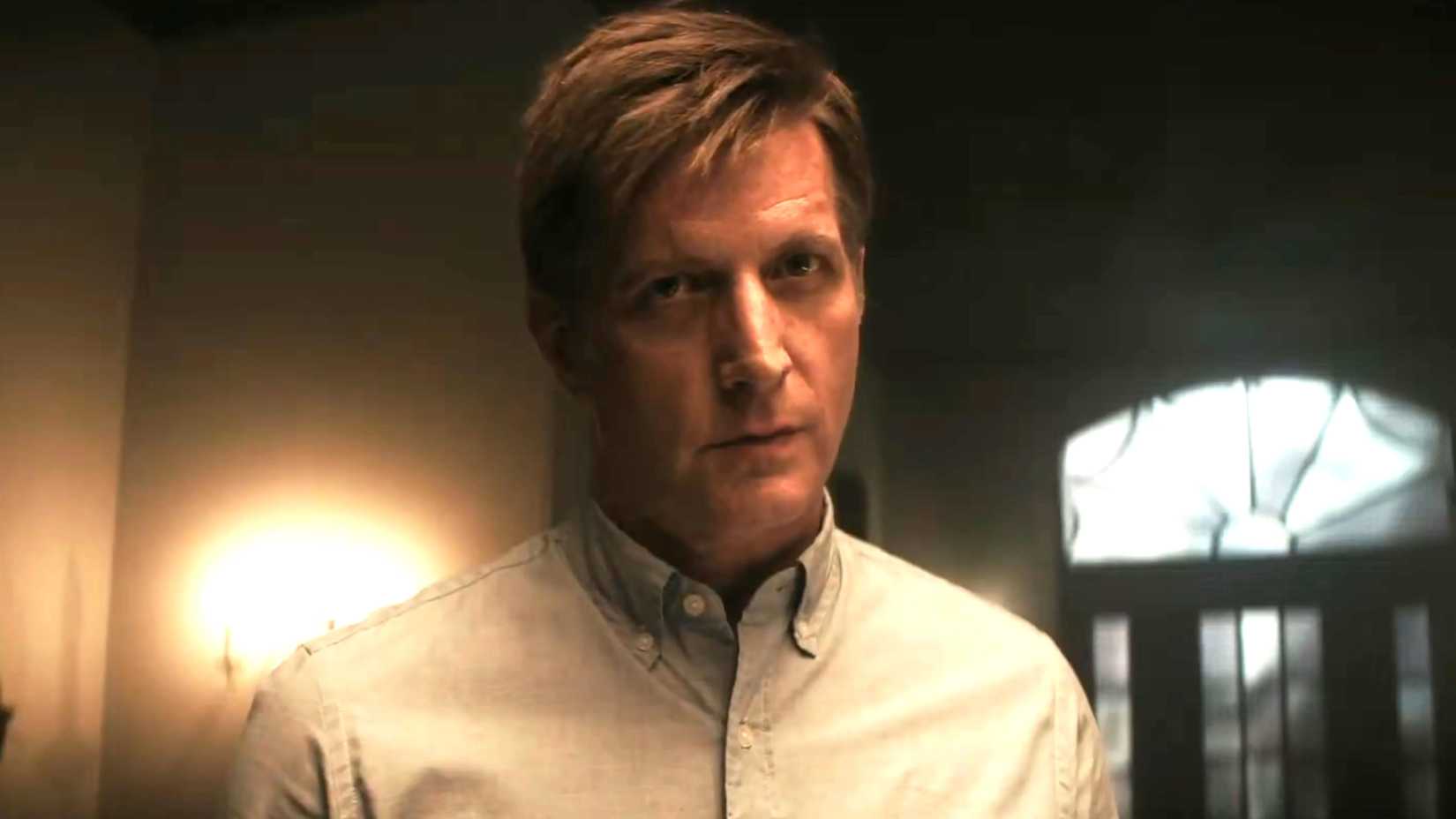 Paul Sparks' Raymond looking ominously in The Mortuary Assistant